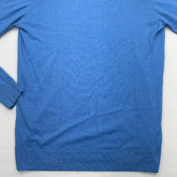 Sunspel Mens Medium Blue Crew Neck Pullover Sweater, Long Sleeve, Size Medium M - Picture 5 of 11